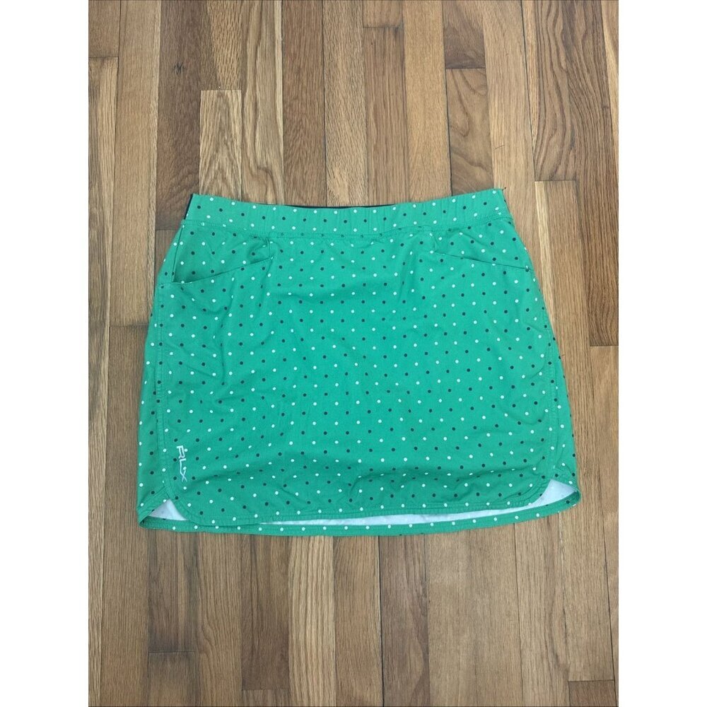 RLX Ralph Lauren Golf Skort Women's Green Dot Athletic Tech Stretch Size L